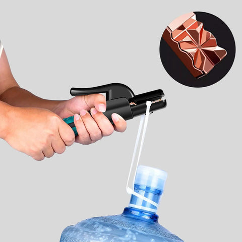 Heavy Duty 300A Welding Stinger And Electrode Holder Crafted With Raw Copper Jaw, used to weld on water bottle cap.