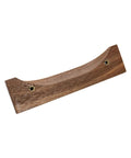 Walnut Wood Finger Pull Handles For Drawers 3.8 Inch Hole Distance Solid Drawer Pulls Set Of 4 with smooth finish shown at angle