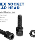 M3 Hex Socket Head Cap Screws Kit With Nuts And Wrench Key Allen Drive Heavy Duty Carbon Steel 12 9 Grade Black Zinc Finish Includes M3