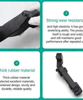 Image displaying the 2 Pcs Flexible Rubber Draw Latch With Elastic T Bar Lock and Carbon Steel Bracket demonstrating wear resistance and material thickness.