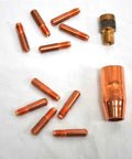 Premium Miller M Series M100 Mig Consumable Kit Includes Essential Nozzles And Tips For.035 Weld Wire, copper welding tips and nozzle.