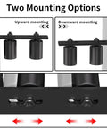 Heavy Duty Sliding Gate Roller Kit With 3 Inch Adjustable L Shaped Rear Post Bracket Universal Fit For Sliding Gates And Rolling Doors Beefy Steel Roller System showing two mounting options, upward and downward.