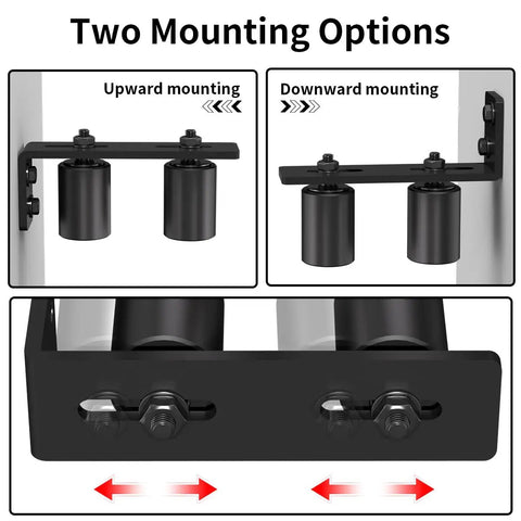 Universal Adjustable L Bracket Sliding Gate Roller Kit For 3 Inch Gates Heavy Duty Guide Rollers With Rear Post Bracket Easy Install Fits Most Sliding Gates And Rolling Doors Durable Steel Smooth Operation 2 Pack