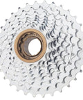 6-9 Speed Bicycle Cassette 13-32T With Rust Proof Triple Nickel Plating, close-up view showing precision threads for stable fit.