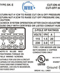 Well Water Pressure Switch For Pump 40 To 60 PSI Auto Electrical Control Adjustable Differential One Quarter Inch Female NPT label