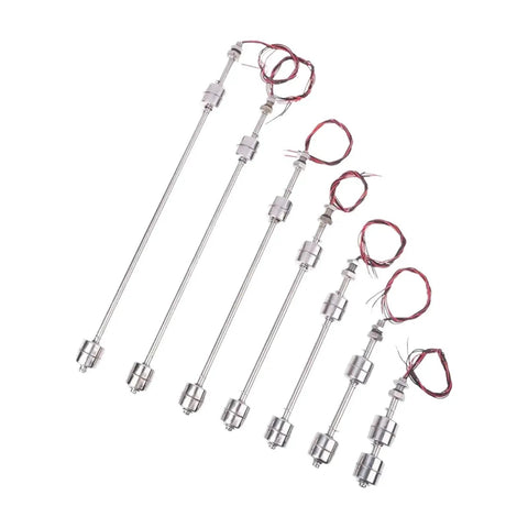Stainless Steel Float Switch Liquid Level Sensor For Water Tank And Pool, 45 To 400mm Range, Double Ball Design, Built Tough DIY Level Detector, CE Certified, N7 Compatible, stainless steel float switch with wire leads
