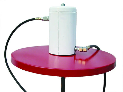 Pump Assembly With Drum Cover For 400 Lb 55 Gallon Drums, 50 To 1 Double Acting High Pressure Unit Delivers 80 Cu In Per Min At 100 PSI Viton Teflon Downtube Packings, Heavy Duty