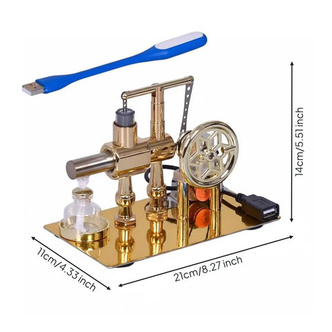 Visible Steam Engine Demonstrator Model With Metal Construction For Hands On Learning Toy Classroom And Home Projects That Really Shows How Thermal Engines Work For Student Experiments, 21cm x 11cm x 14cm