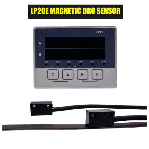 Dual Axis Digital DRO Readout With 7 Digit Display, Magnetic Tape Encoder For Woodworking Lathe And Mill