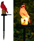 Red Bird Solar Light Garden Stake Figurine For Outdoor Yard Decor Memorial Glow At Night Patio Ornament Gift For Mom And Grandma