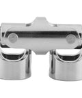 Top Shelf Rc Double Universal Joint Cardan Coupler Gimbal Shaft With Mounting Screws 10X10Mm shiny silver coupler detail view