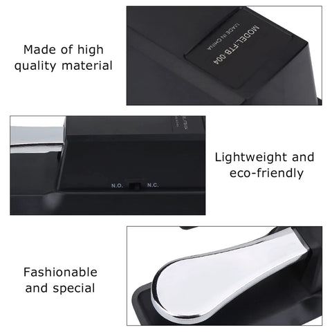 Universal Keyboard Sustain Pedal For Digital Pianos, Slip Proof, close-up of pedal, high quality material, lightweight design.
