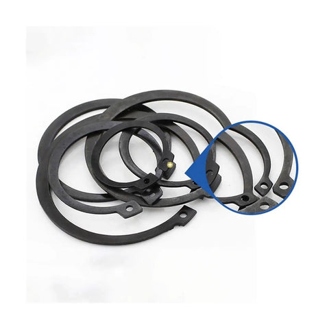 Top Shelf M3 Straight To M30 C Clip External Circlip Pack forged from 65 manganese steel, showing multiple sizes of circlips.