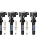 Full Set Of 4 Ignition Coils And 4 Iridium Spark Plugs For Mazda 3 3 Sport 6 CX7 MX5 Miata 2006 2013 With 2.0L 2.3L And 2.5L Engines UF540