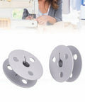 Rock Solid Game Changing Precision Aluminum Bobbins For Durkopp 1767 767 867 887 Industrial Sewing Machines 2 Pack Cnc Machined Heavy Duty High Speed gray bobbins with four hole threading.