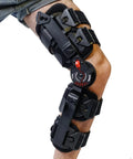 Hinged Knee Brace For ACL MCL PCL And Arthritis Post Op Support With Comfort First Design Soft Breathable Lining on bent leg