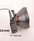 Close-up of USB Charger Cable for Rechargeable Headlamps and 4.2V Devices with 3.5mm barrel plug attachment