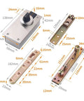 Heavy Duty Concealed Door Pivot Shaft Lets Your Indoor Wood Door Swing Free 360 Degrees Smoothly With Massive 300kg Load Support And Built In Bearings shown with dimensions.