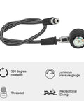 Night Glow Submersible Diving Pressure Gauge With 360 Degree Rotatable Readout And Pro Grade Performance 65cm High Pressure Hose