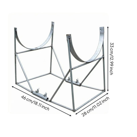 Heavy Duty Welded Steel Yam Bundling Rack Straight Up Sturdy Farm Crop Organizer For Field Harvest Storage, 46x28x33 cm.