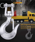 304 Stainless Steel Clevis Slip Hook With Safety Latch And Swivel Eye American Type Jaw Heavy Duty Lifting Hook in front of truck