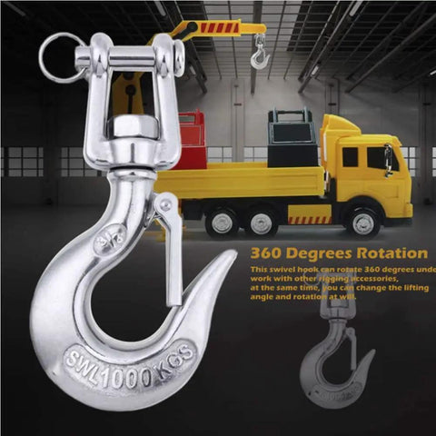 Workhorse 5/16-Inch Stainless Steel Clevis Slip Hook With Safety Latch Heavy Duty Swivel Chain Hook For Rigging Towing Winch ATV UTV Trailer Wrecker Daily Hauling Up To 1500 Pounds