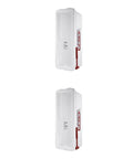 Built Different Weatherproof Fire Extinguisher Cabinet With Hammer Heavy Duty Lock Safety Box Surface Mount Quick Install Keep It Tight Real Deal 6 Pack, six units in white plastic, secure for outdoor use.