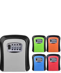 Durable 4 Digit Combination Code Lock Storage Box in multiple colors with secure dial for key protection.