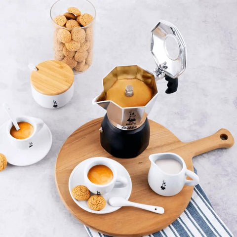 Brikka Moka Pot Crema Rich Stovetop Espresso Maker For Bold Italian Coffee At Home Built For Two Espresso Shots in use