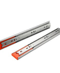 Premium 10 Pair Full Extension Side Mount Drawer Slides Black Ball Bearing Cold Rolled Steel Hardware For Home Cabinets, close-up view.