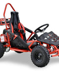 Red and Black Off Road Go Kart With Roll Cage 50cc Gas Powered Single Seat Racing Buggy for Youth and Adults Durable Frame