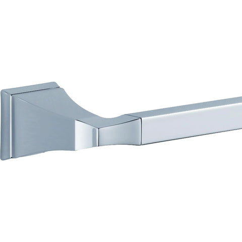 Dryden 24 Inch Wall Mounted Towel Bar in Polished Chrome for a space saving bath upgrade, durable chrome finish resists tarnish
