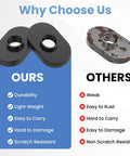 Comparison of black zinc plated T-slot nuts with rusted alternatives, highlighting durability and scratch resistance for aluminum extrusion use.