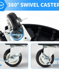 Close-up of 360-degree swivel caster wheels with lockable brakes on Heavy Duty Plant Caddy With Wheels For Indoor Outdoor Use