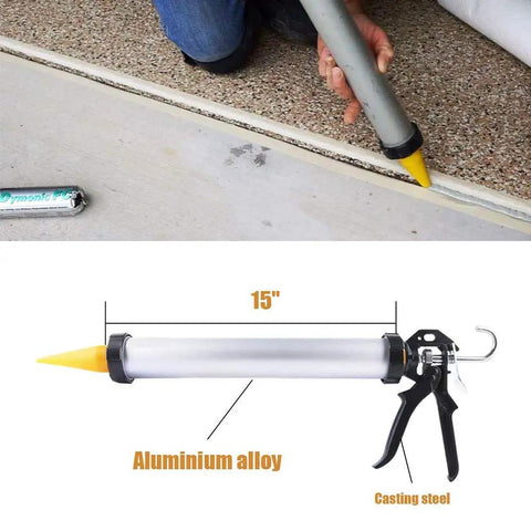 Pro Grade Sausage Caulking Gun For 20 Ounce Sausage Foil Packs Or 10 Ounce Cartridges Aluminum Cartridge 12 To 1 Thrust 600ml Silver