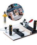 Rail Coping Sled Kit For Clean, Precise Woodworking Joints Featuring A 3/8 Inch Radius Roundover Router Bit, 1/2 Inch Shank Tungsten Carbide Bit