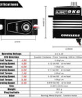 TRX4M Compatible All Metal 9Kg High Torque Servo Coreless Motor HV 4 8V specifications and measurements chart for 1/18 RC Crawler
