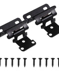 Overlay Cabinet Door Hinges With Soft Close No Slam Self Cleaning Mechanism Hidden Black Steel Rust Resistant Hinge For Kitchen Cabinets Quiet Durable Upgrade For Smooth Cabinet Access Built To Last