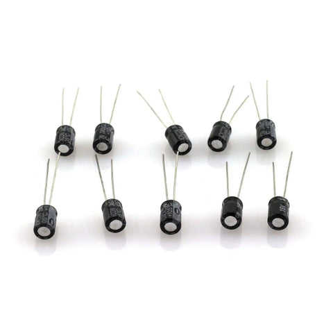 120 Piece Aluminum Electrolytic Capacitor Kit With 12 Common Values From 0.22uF To 470uF For DIY Electronics Projects shown