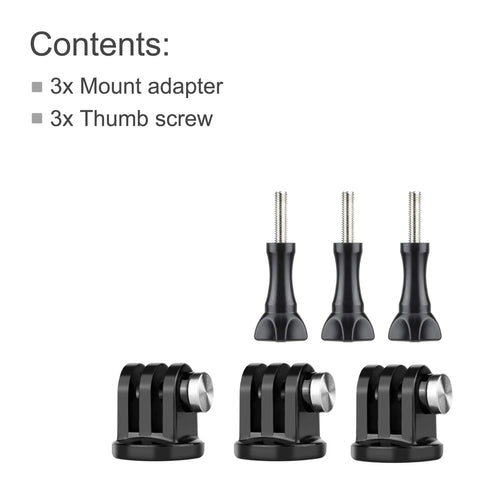 Six Pack Anti Rust 316 Stainless Steel Mini Tripod Mount Adapters With One Quarter Inch Twenty Threaded Thumbscrew