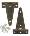 Heavy Duty T Hinges For Cabinet Doors Barn Wood Boxes And Furniture Built Tough As Nails For Quick Straightforward Setup, steel material, includes screws.