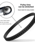 4 Pack 45 69 0010 Blade Pulley Tires For Deep Cut Band Saw Replacement, showing a stretchy rubber tire with grooved design.