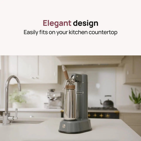 NitroPress Ds Electric Nitro Cold Brew Coffee Maker Machine Brewing Device for Smooth Creamy Cascading Pour Ultra Velvet Microfoam on countertop