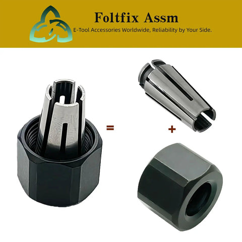 Replacement Collet Nut For Quarter Inch Collets And Router Systems Fits 2485-20 2486-20 48-66-2485 48-66-2486 Includes Self Releasing Collet And Locking Nut Compatible With 14-46-0166 And 48-66-0974 48-66-0975 Routers Pro Grade