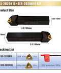 Three Quarter Inch Threading Holders Set With External SER2020K16 And Internal SEL2020K16 CNC Thread Turning Holders, carbide inserts