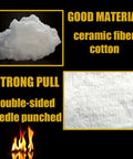 Top Shelf Heavy Duty Ceramic Fiber Blanket 24 By 12 By 1 Inch Thick Fireproof High Temp Insulation Mat Rated To 2400 Degrees Fahrenheit ceramic fiber cotton material shown.