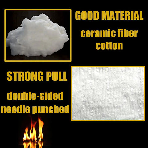 Top Shelf Heavy Duty Ceramic Fiber Blanket 24 By 12 By 1 Inch Thick Fireproof High Temp Insulation Mat Rated To 2400 Degrees Fahrenheit ceramic fiber cotton material shown.