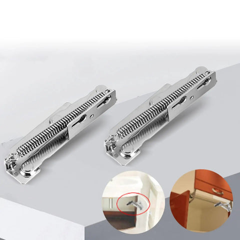 Beefy Heavy Duty Spring Hinge For Lift Up Cabinets And Sofa Beds, 80 Degree Bridge Style Hinges, stainless steel construction shown