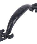 Trishul Iron Pull Handles 6 Inch for Kitchen Cabinets Drawers Gates Barn Doors Pack of 2 Antique Black Powder Coated Finish
