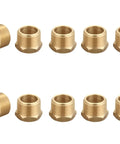 One Half Inch NPT Male To Three Eighth Inch NPT Female Beefy Brass Hex Bushing Reducer Adapter Pipe Fitting Kit, 10 Piece